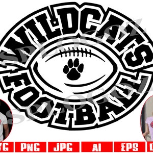 Wildcats svg, Wildcat svg, Wildcats football svg, Wildcat football svg, Cricut Silhouette files, sports svg, Wildcat png, sports jerseys svg