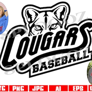 Cougars baseball svg, Cougar baseball svg, Cougars svg, Cougar svg, Cougar sports mascot svg, Png file for Cricut & Silhouette, Cougar dxf