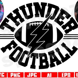 Thunder football svg Thunder football png Thunder football design Thunder svg Thunder mascot svg Thunder logo svg Cricut files Cricut svg