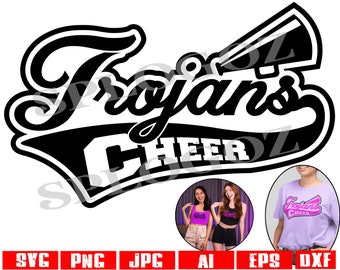 Trojans cheer svg. Trojan cheerleading svg, Trojans cheerleading svg, Trojan cheer svg, Trojans svg, Trojan svg, Cricut designs, Trojans png