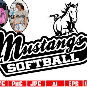 Mustangs softball svg Mustang softball svg Mustangs softball png Mustangs svg Mustang svg Mustangs school spirit Silhouette cameo Cricut svg