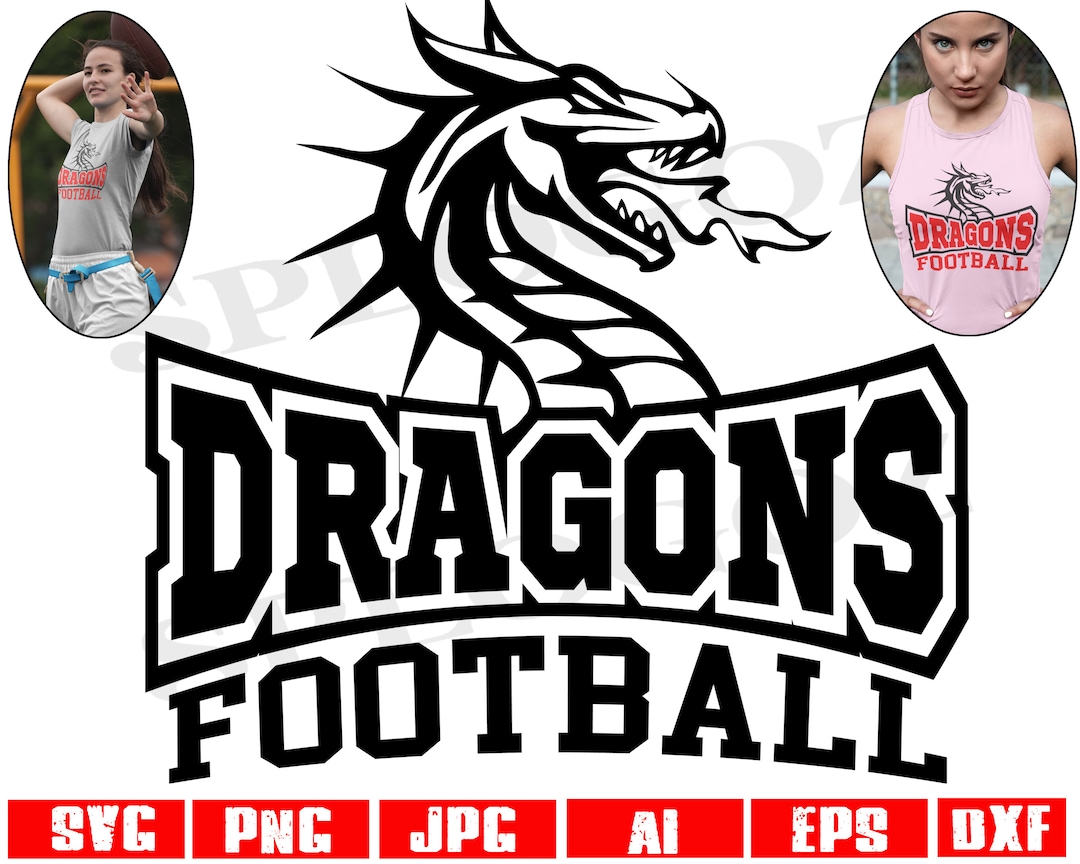Dragons Football Svg, Dragon Football Svg, Dragons Svg, Dragon Svg