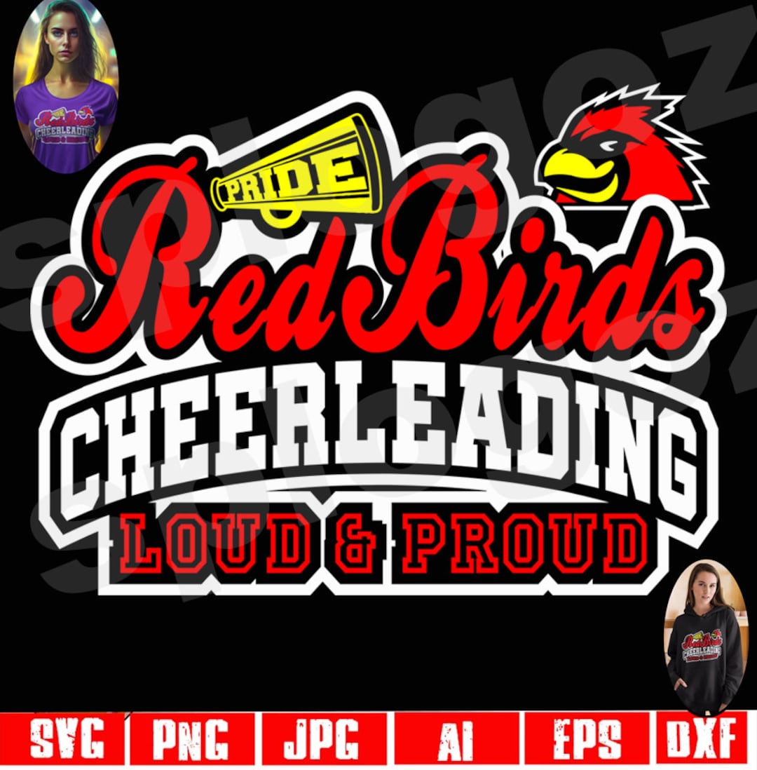 Redbirds Cheerleading Svg, Redbirds Cheer Svg, Red Birds Cheerleading