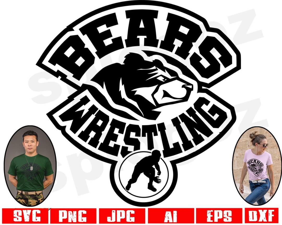 Bears Wrestling Svg Bear Wrestling Svg Bears Wrestling Png Bears Svg