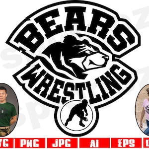 Bears wrestling svg Bear wrestling svg Bears wrestling png Bears svg Bear svg Bears mascot svg Bears mascot png Cricut designs png Bears png