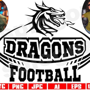 Dragons football svg Dragon football svg Dragons football png Dragons svg Dragon svg Dragons mascot svg Dragons school spirit Cricut designs