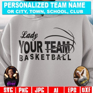 Lady Basketball svg design Personalized basketball shirt svg Basketball Team Shirt Mascot Template Svg Cricut svg file Basketball svg