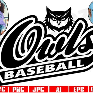 Owls baseball svg Owl baseball svg Owls svg Owl svg Owls baseball png Cricut projects Cricut svg Owls mascot svg Owls logo svg school spirit