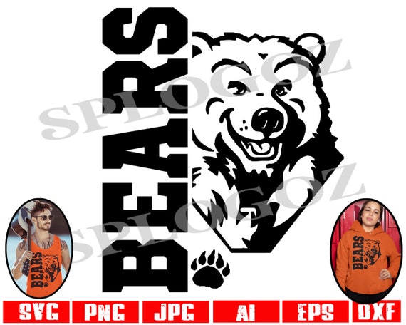 Bears svg, Bear svg, Bear svg silhouette, sports svg, sports, sports jersey svg, cricut svg, Bears mascot svg, Bears mascot tshirt design
