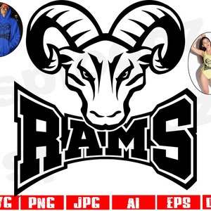 Rams svg Ram svg Rams png Ram png Rams mascot svg Rams mascot png Rams school svg Rams mascot logo Cricut svg Projetos Cricut Rams logo svg