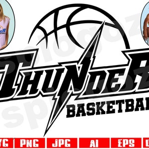 Thunder basketball svg, Thunder basketball png, Thunder svg, Thunder png, Thunder logo svg, Thunder mom svg, Cricut svg, Cricut projects png