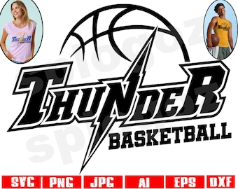 Thunder basketball svg, Thunder basketball png, Thunder svg, Thunder png, Thunder logo svg, Thunder mom svg, Cricut svg, Cricut projects png
