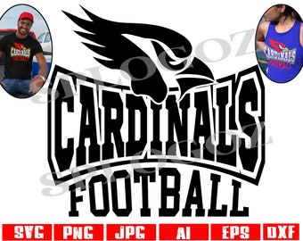 Fútbol americano de los Cardenales (Svg), fútbol americano de los Cardenales (Svg), Cardenal (Svg), Cardenales (Svg), Fútbol americano de los Cardenales (Png), Cardenales (Png), deportes, diseños de Cricut