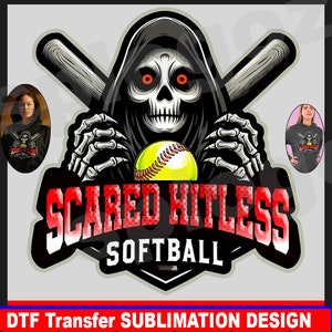 Wystraszony bez hitów softball png, Wystraszony bez hitów niestandardowe logo softball, sublimacja png, Wystraszony bez hitów png, koszulka sportowa png, transfer DTF