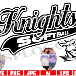 Knights softball svg, Knight softball svg, Knights svg,  Knight svg digital Download, sports, school, SVG for Cricut or Silhouette, Knights