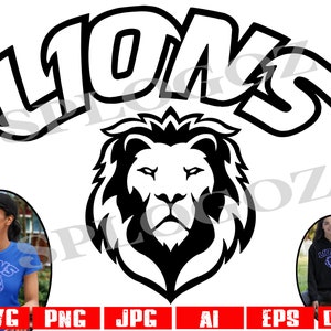 Lions svg, Lion svg, Lions football svg, Lion football svg, Lions mascot svg, Lions logo svg, Cricut Silhouette svg sports, sports jerseys