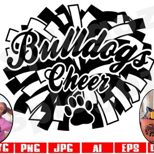 Svg de pom-pom girl bouledogues Svg de pom-pom girl bouledogues Svg mascotte de bouledogues Svg bouledogues Svg bouledogue svg mascotte de bouledogues svg bouledogue png