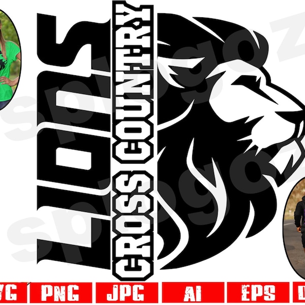 Lions cross country svg Lion cross country svg Lions cross country png Lions svg Lion svg Lion png Lions mascot svg Lions xc svg Cricut svg