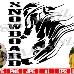 Snowboard SVG, Snowboarding SVG-Datei, Snowboarder SVG, Snowboard SVG-Datei, SVG-Schnittdatei für Cricut oder Silhouette, Schnee Sport SVG