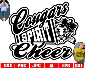 Cougars cheerleading svg Cougar cheerleading svg Cougars cheerleading png Cougars cheer svg Cougar cheer svg Cougars svg Cougar svg Cricut