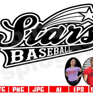 Gwiazdy baseballu svg Gwiazda baseballu svg Gwiazdy baseballu png Gwiazdy svg Gwiazda svg Gwiazda png Maskotka gwiazdy svg duch szkoły svg Cricut svg Logo gwiazd