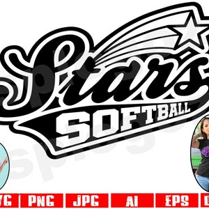 Estrelas softball svg Estrela softball svg Estrelas softball png Estrelas svg Estrela svg Mascote de estrelas svg Logotipo de estrelas svg Estrelas mãe svg Arquivos de design Cricut
