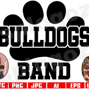Bulldogs band svg Bulldog band svg Bulldogs band png Bulldogs svg Bulldog svg Bulldogs png Bulldogs school mascotte Cricut ontwerpen Cricut svg