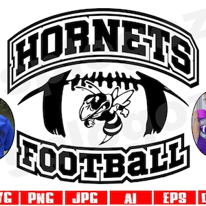 Hornets football svg Hornet football svg Hornet football svg Hornets svg Hornet svg Hornets spirit shirt Hornets mascot svg Cricut projects