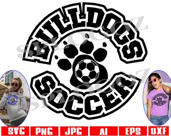 Bulldogs soccer svg, Bulldog soccer svg, Bulldog svg, Bulldogs svg, Bulldogs, SVG for Cricut or Silhouette sports svg png, school spirit svg