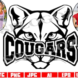Cougars svg, Cougar svg, Cougar png, Cougars png, sports, Cougars mascot svg, Cricut Silhouette files, Cougars pride svg Cougars mascots svg