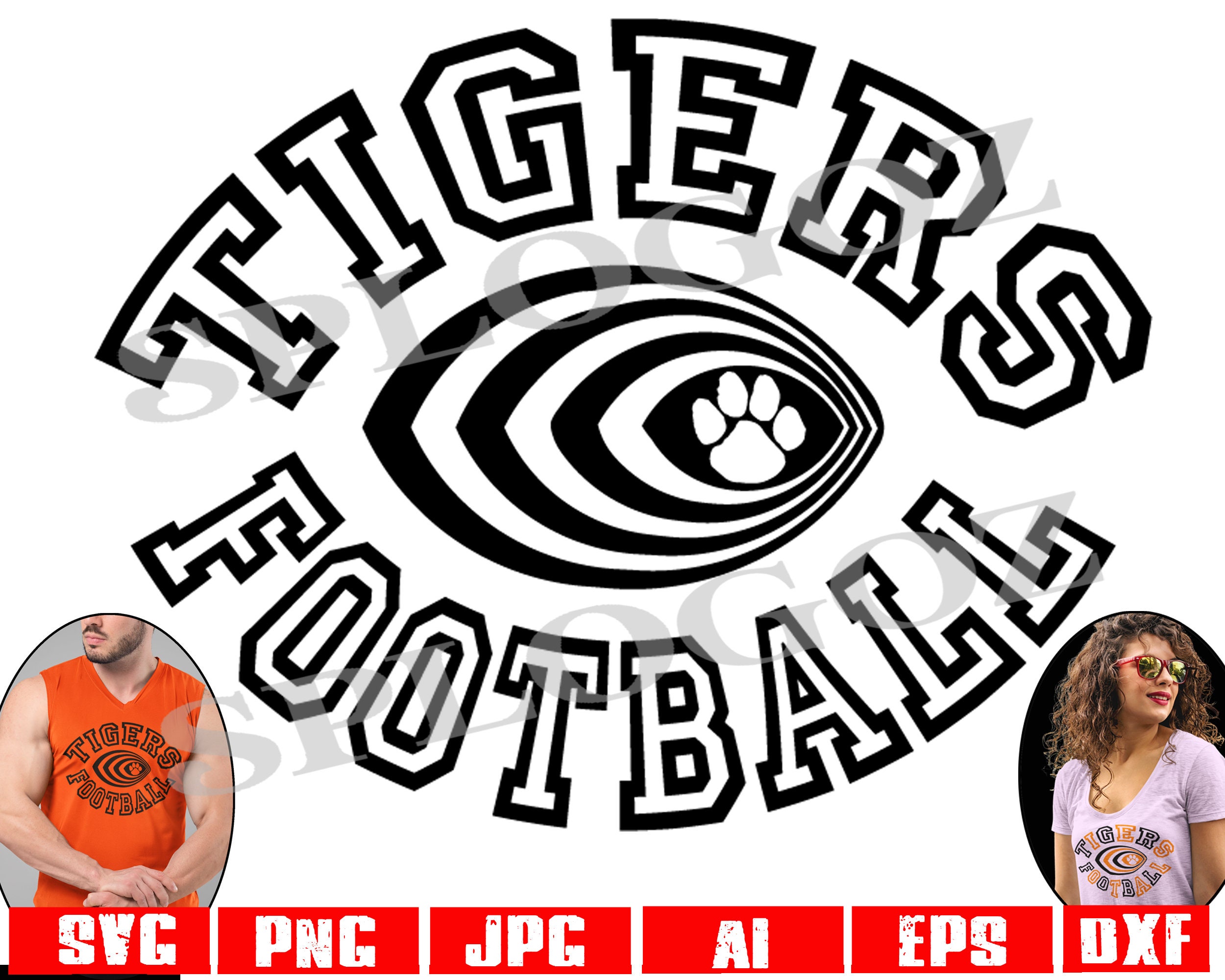 Tigers Football Svg Tiger Football Svg Tigers Svg Tiger Svg Etsy