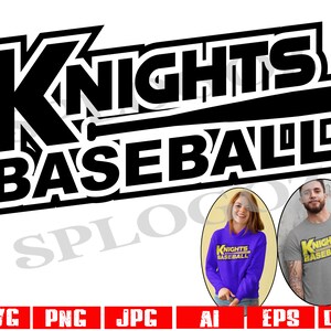 Knights svg, Knight svg mascot, Knights baseball svg, Knight baseball, SVG Cut File, SVG for Cricut or Silhouette, sports jerseys Knight png