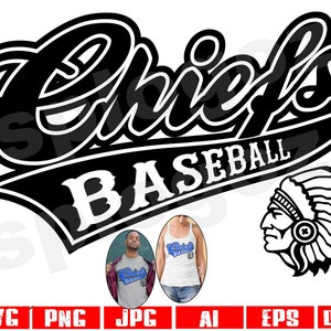 Chiefs baseball svg, Chief baseball svg, Chiefs baseball png, Chiefs svg, Chief svg, logotipo de beisebol svg, Baseball svg, projetos Cricut, Chief