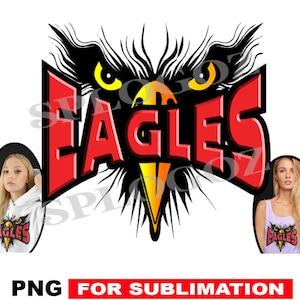 Adler Sublimationsdesign, Adler sublimieren png, Sport png, Adler png, Cricut Silhouette, Adler übertragen, Adler laden rotes Logo herunter