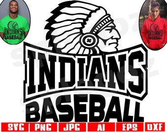 Indians baseball svg Indian baseball svg Indians baseball png Indians svg Indian svg Indians mascot svg Cricut designs Indian baseball logo