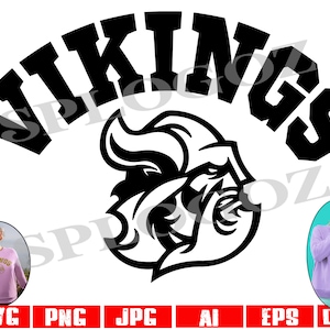 Vikings svg, Viking svg, Vikings png, SVG Cut File, SVG for Cricut or Silhouette, School Spirit svg, jerseys, Viking digital download mascot