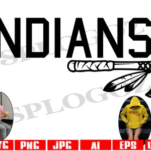 Indians svg, Indian svg, Indians mascot png, Indian tomahawk svg,  SVG Cut File, SVG for Cricut or Silhouette, School Spirit svg sports dxf