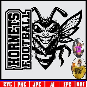 Hornets football svg Hornet football svg Hornet football svg Hornets svg Hornet svg Logo Hornets spirit Maskotka Hornets svg Pliki Cricut svg