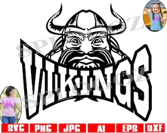 Vikings svg, Viking svg, Vikings png, SVG Cut File, SVG for Cricut or Silhouette, School Spirit svg, jerseys, Viking cut file svg mascot