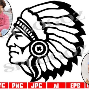 Warriors svg-bestand ontwerp svg indianen svg Chiefs ontwerp voor shirts svg Chiefs svg Warrior png ontwerpen logo's png Warrior svg school geest png