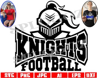 Knights football svg, Knight football, Knights png, Knight png, Knight svg, Knights svg, Knights mascot svg, Cricut Silhouette files Knights
