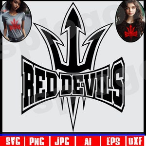 Diablos rojos svg, Diablo rojo svg, Diablos rojos png, Mascotas de los diablos rojos svg, Logotipo de la escuela de los diablos rojos, Camisa de los diablos rojos, Diseños Cricut svg