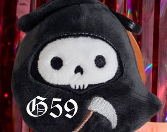 Peluche Faucheuse G59 à clipser personnalisée 3,5 pouces, phosphorescent