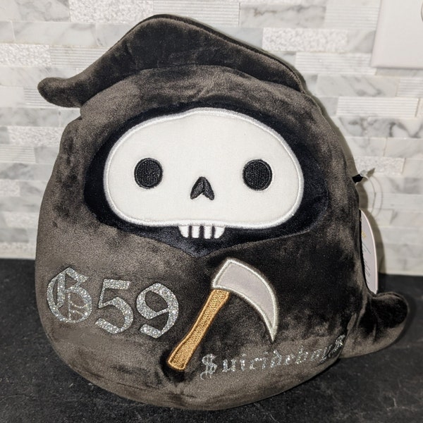 Custom 8" G59 reaper plush, silver glitter