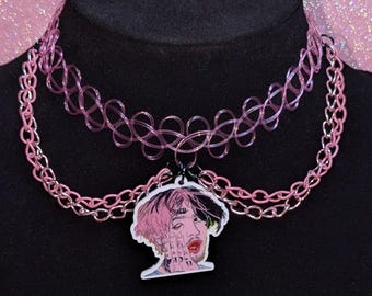 Custom Lil Peep Themed Goth Rave Accessories