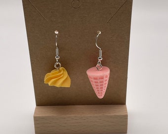 Pendientes de helado (pendientes colgantes de plata)