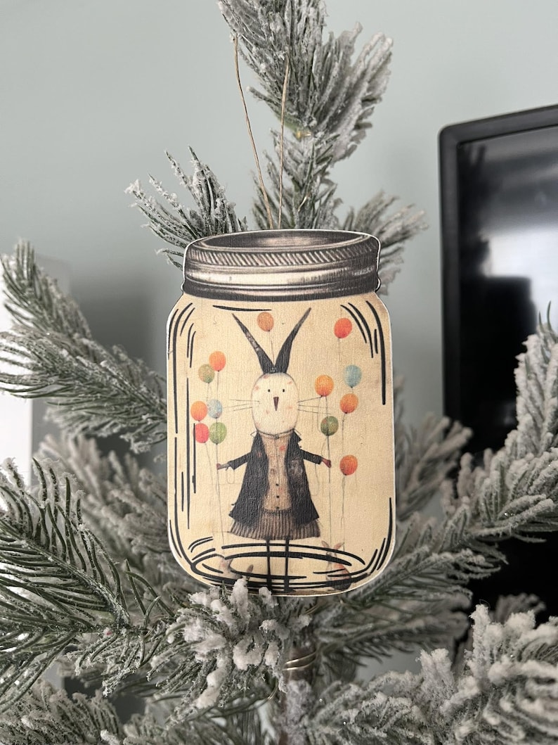 Primitive Wood Easter Mason Jar Ornaments - Etsy
