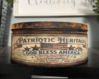 Repurposed Patriotic Heritage  Tin