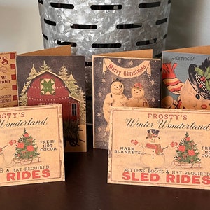 Set of 8 cards with envelopes