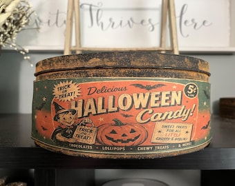 Repurposed Halloween Campfire Tin